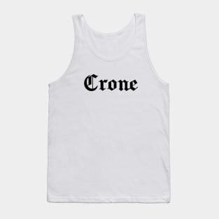 Gothic Crone Text Dark Tank Top